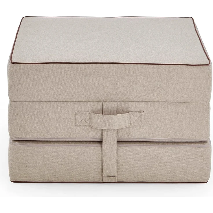 ATLANTIC home collection Falthocker Larry, 75/195/15 cm, Creme – Bild 1