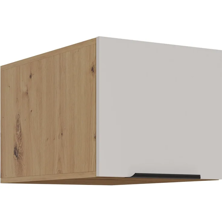 Aufsatzschrank Hochschrank 40 cm Küche SOLANO Kaschmir beige + Eiche Artisan matt Küchenzeile Küchenblock