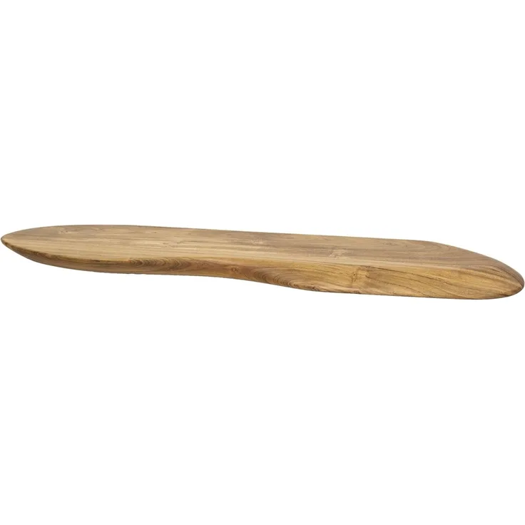 Wandregal Yore aus massivem Akazienholz, organisches Design mit Baumkante, Braun, 90 cm