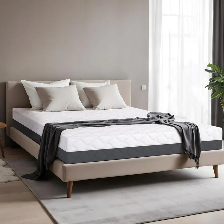 140x190 DoppelMatratze Waterfoam 100% Made in Italy | Ergonomische und orthopädische Unterstützung | Hohe Atmungsaktivität, AirFoam System | Abnehmbar | Hypoallergen, antibakteriell und anti-milben – Bild 1