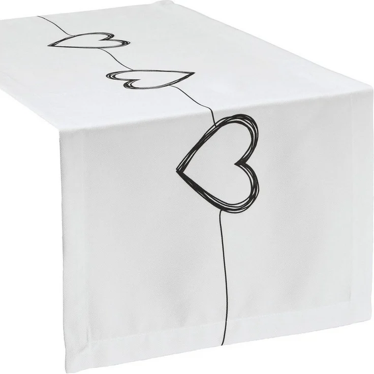 Erwin Müller Tischdecke Tischläufer "Herz", Motiv – Bild 1