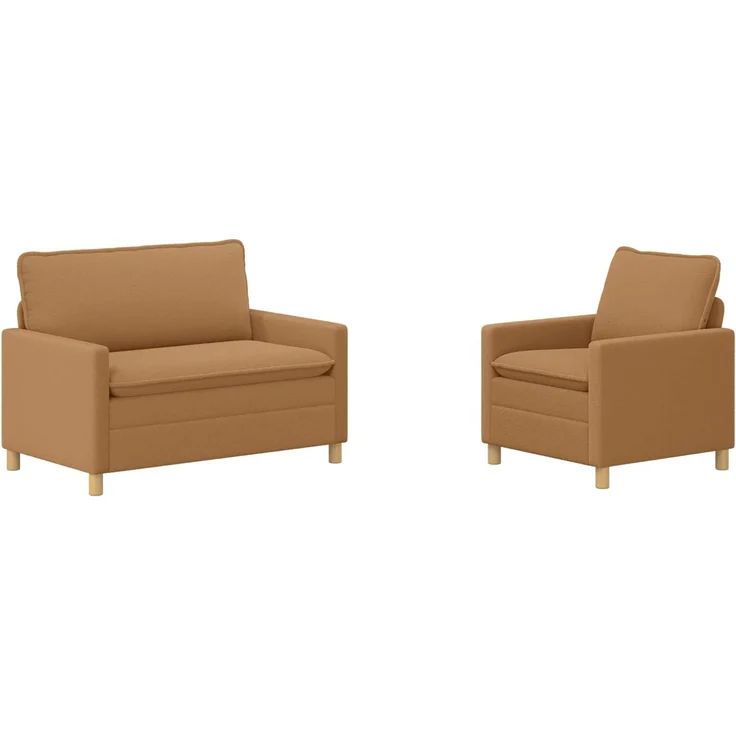 vidaXL Sofa Set 2 stk. Beige Stoff 3417040 – Bild 2