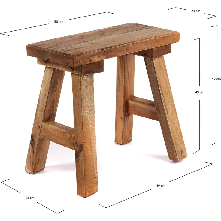 DESIGN DELIGHTS Hocker Vintage HOLZHOCKER "RUSTICO", Altholz massiv, rustikaler Sitzhocker – Bild 2