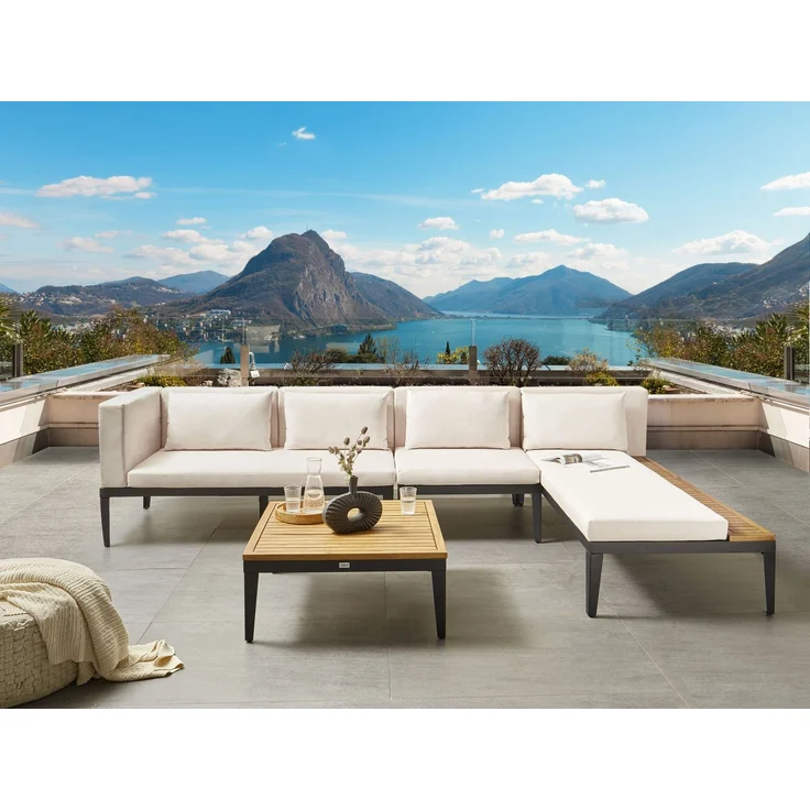 Lounge Set mit Tisch BRACCIANO Helles Beige – Bild 3