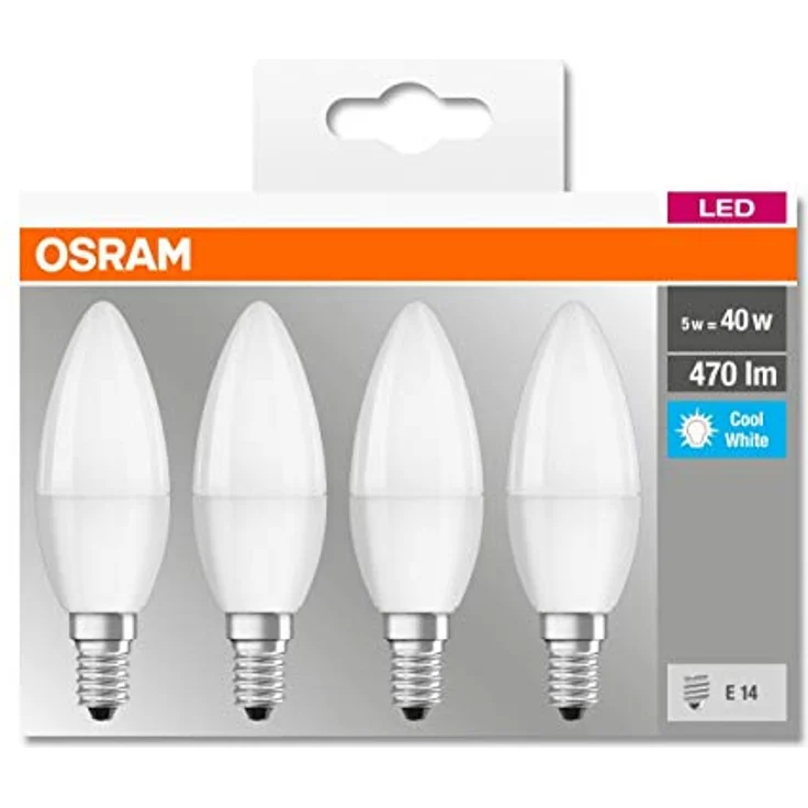 OSRAM LED-Kerzenlampe E14, 4,9W, 4er Set, mattes Glas, 4.000K – Bild 5