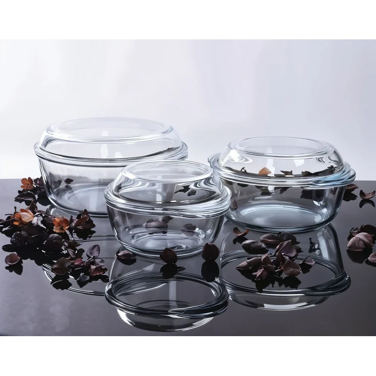 Hermia Concept 'PB-159021' Glastopf-Set (3-teilig), Transparent, 25,1 x 22 cm, 2100 ml – Bild 1
