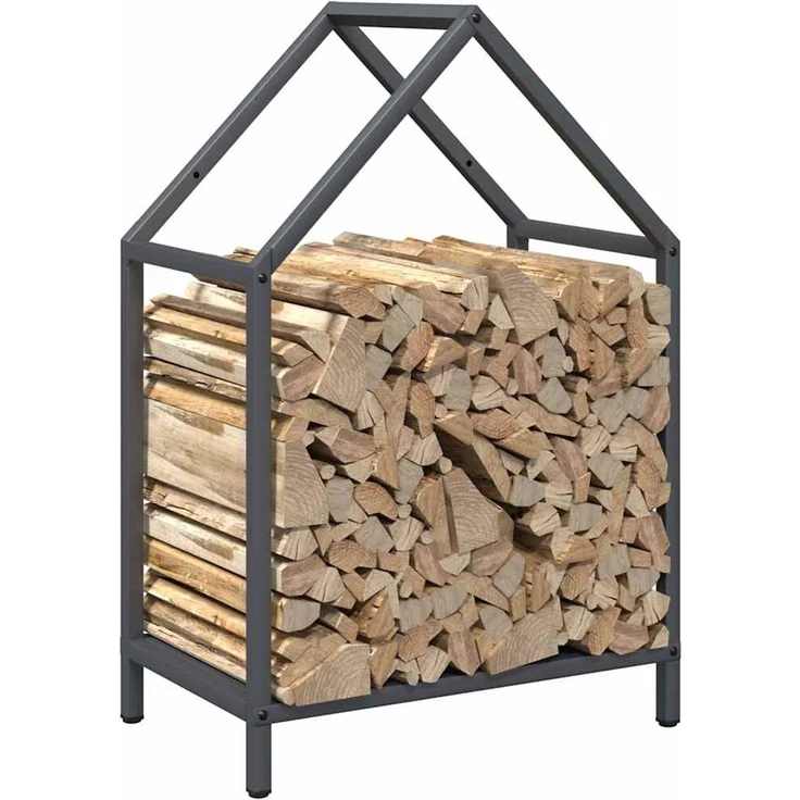 vidaXL Brennholzregal Anthrazit 40x25x60 cm Kaltgewalzter Stahl 864293 – Bild 3