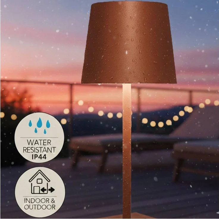 Coen Bakker Deco BV LED Tischleuchte Touch Tischlampe Dimmbar Akku IP44 Glatt Klein, Touch-Funktion, LED fest verbaut, Warmweiß, Kaltweiß, Tageslichtweiß – Bild 4