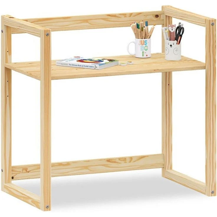 IDIMEX Kinderschreibtisch SUZA, Schülerschreibtisch höhenverstellbar in 4 Stufen aus Massivholz – Bild 4