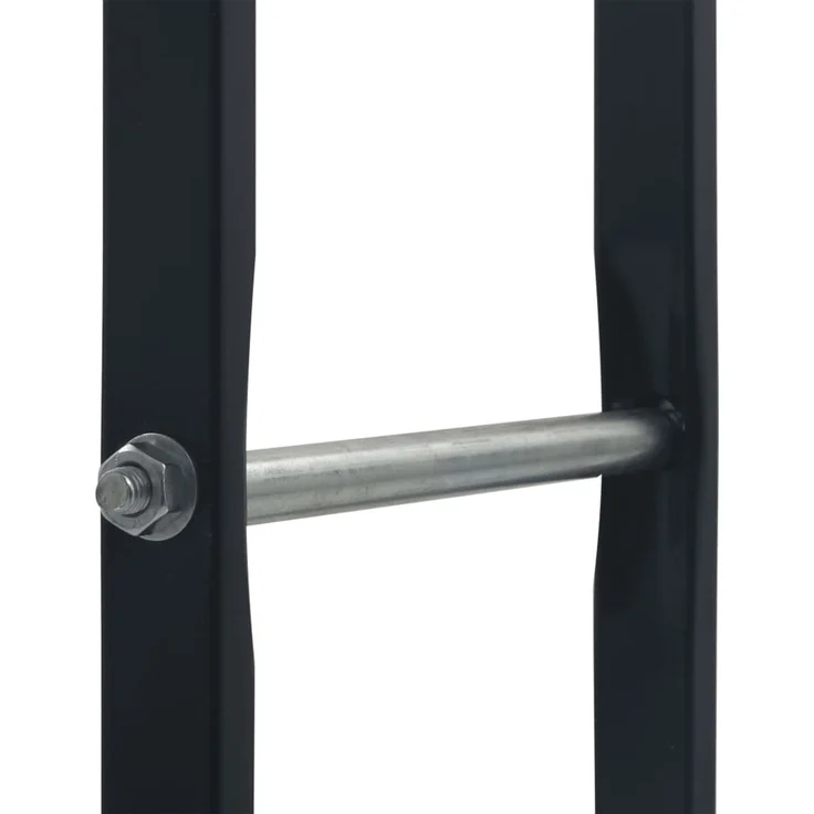 vidaXL Brennholzregal Schwarz 100×25×100 cm Stahl 286288 – Bild 5