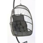 Sungörl Hängesessel Folt Lana, Stahl Gestell, 93 x 95 x 196 cm, grau