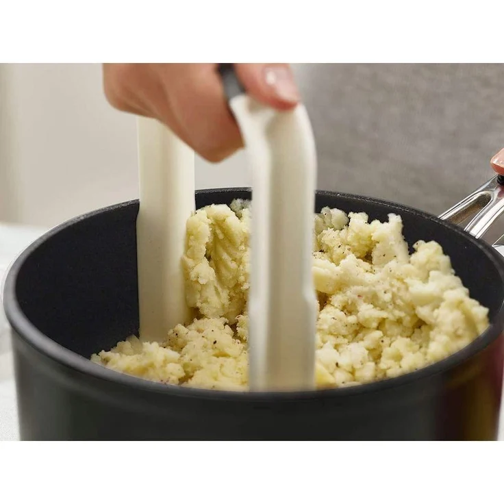 JosephJoseph Easy-Mash Ergonomischer Kartoffelstampfer Weiß – Bild 3