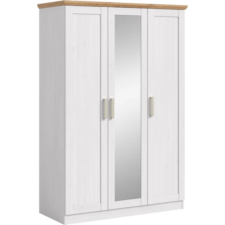 Kleiderschrank 3-türig (B/H/T: 124x185x54 cm) in Sibiu Lärche Nachbildung