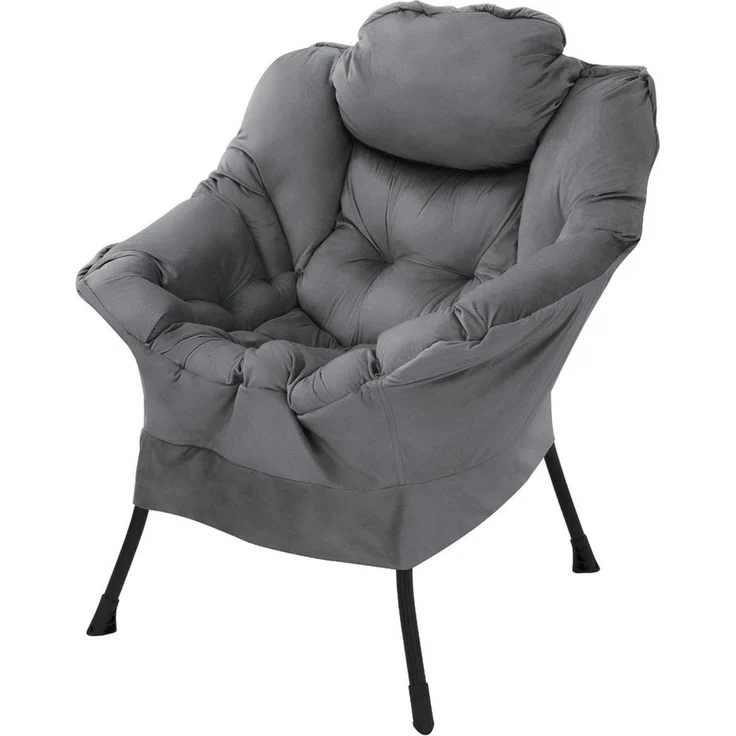 ML-DESIGN Stuhl Wohnzimmersessel komfortabler Polsterstuhl Lounge Sessel Akzentstuhl (1 St), Fernsehsessel mit Kopfkissen ergonomischer Komfortsessel Samt – Bild 5