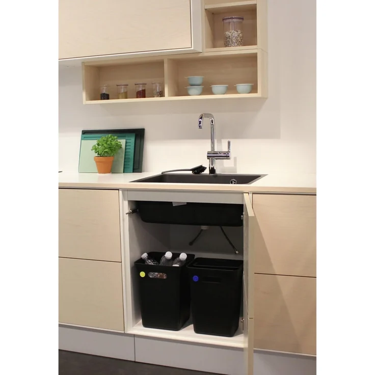 Plast Team Avedøre Abfalleimer 20 l aus recyceltem Kunststoff schwarz – Bild 5