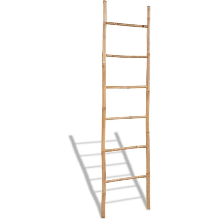vidaXL Handtuchleiter Bambus mit 6 Sprossen 41496 – Bild 5