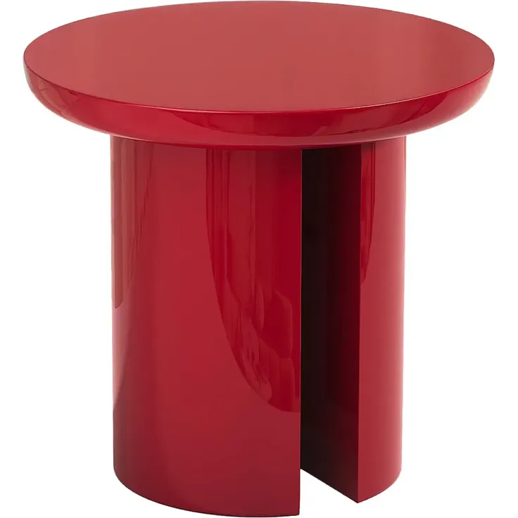 Vente-unique - DERLALI Couchtisch Holz, Platte Beige - B 90 cm x H 40,5 cm x L 90 cm – Bild 6