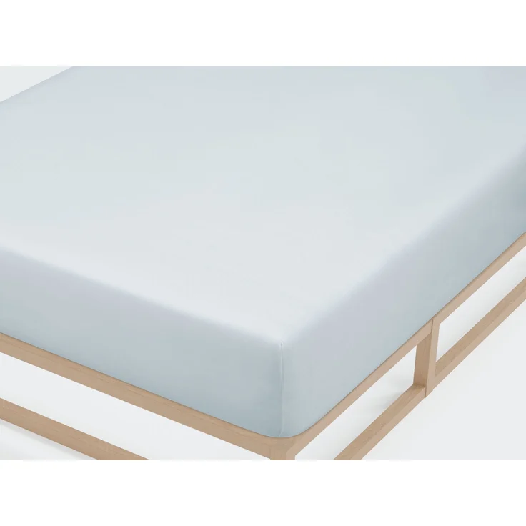 biberna Jersey-Elastic-Spannbetttuch 0077866, ciel, 1x 120x200 cm - 130x220 cm – Bild 1
