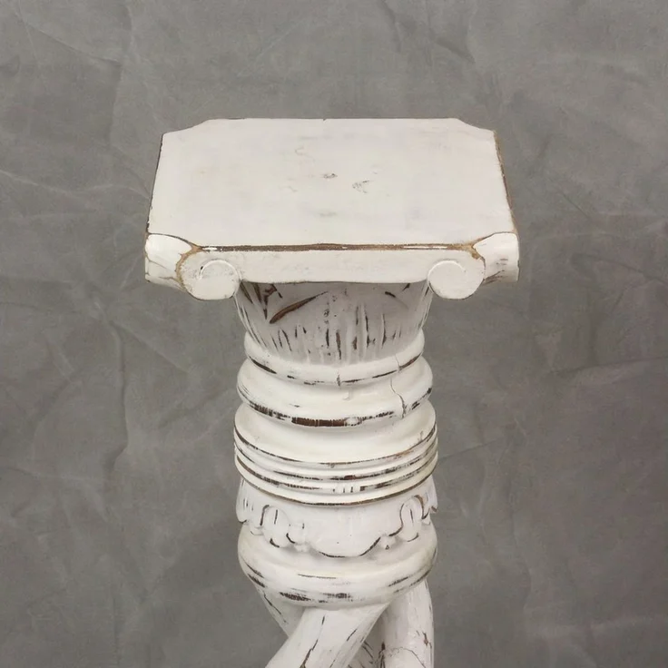 Oriental Galerie Blumenhocker Gedrehte Säule Antik Silber 60 cm klein (1 St) – Bild 4