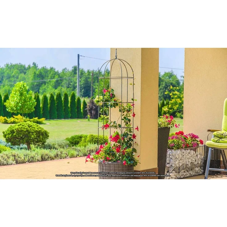 KADAX Gartenobelisk aus Metall für Blumen und Rosen, 150 cm – Bild 7