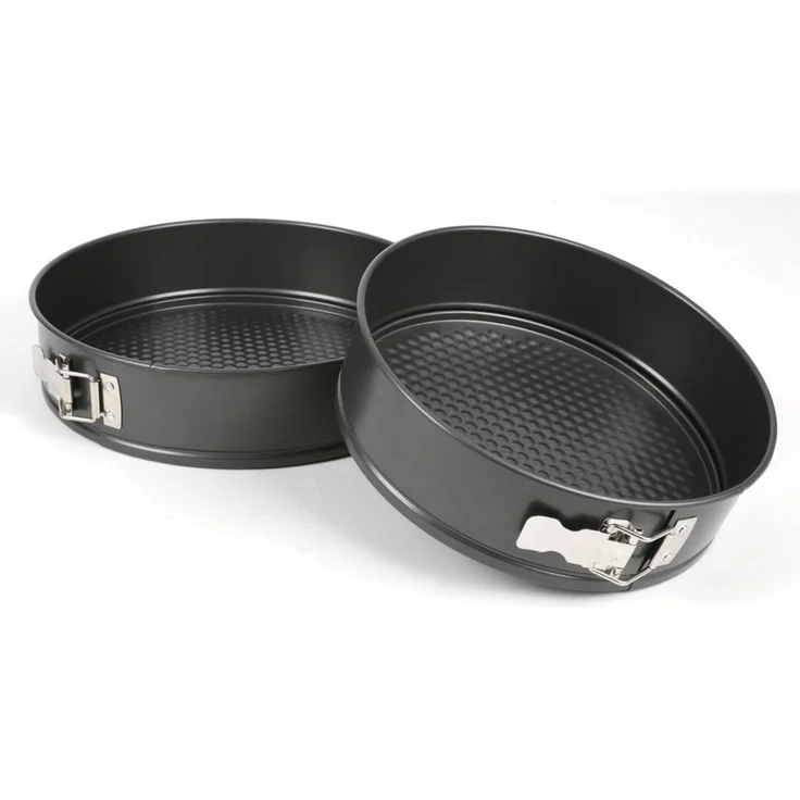 Flachboden Springform 24 cm aus 0,4 mm Carbonstahl – robuste Antihaft-Backform für Kuchen, Torten & Quiches, hitzebeständig, langlebig und ideal für gleichmäßige Backergebnisse – Bild 2