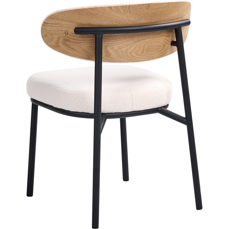 Esszimmerstuhl 2er Set WINTON Bouclé Cremeweiß – Bild 7
