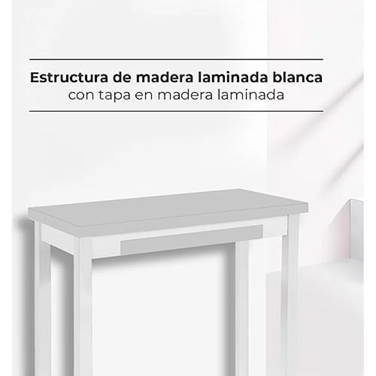 ASTIMESA Küchentisch im Buchstil, grau, 80x40 cm a 80x80 cm – Bild 4