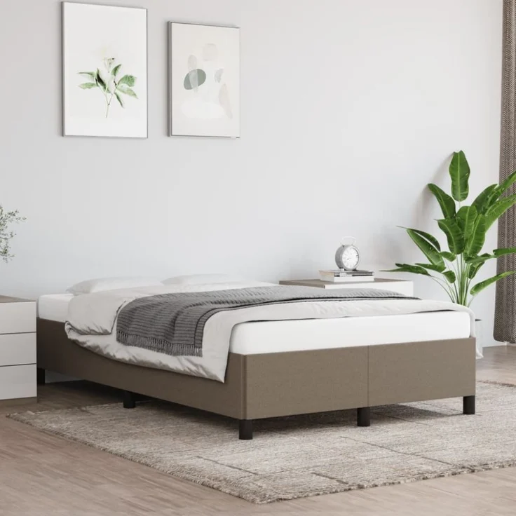vidaXL Polsterbett, Stoff, 33,5 cm, Taupe, 120x190 cm – Bild 1