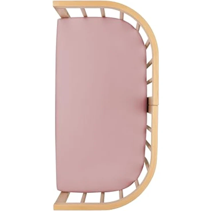 Spannbetttuch Beistellbett, für Waldin Babybett 7in1 - Bettwäsche für Kinderbetten- Pflegeleichte, superweiche und strapazierfähige Baumwolle 1er Set, Rosa – Bild 2