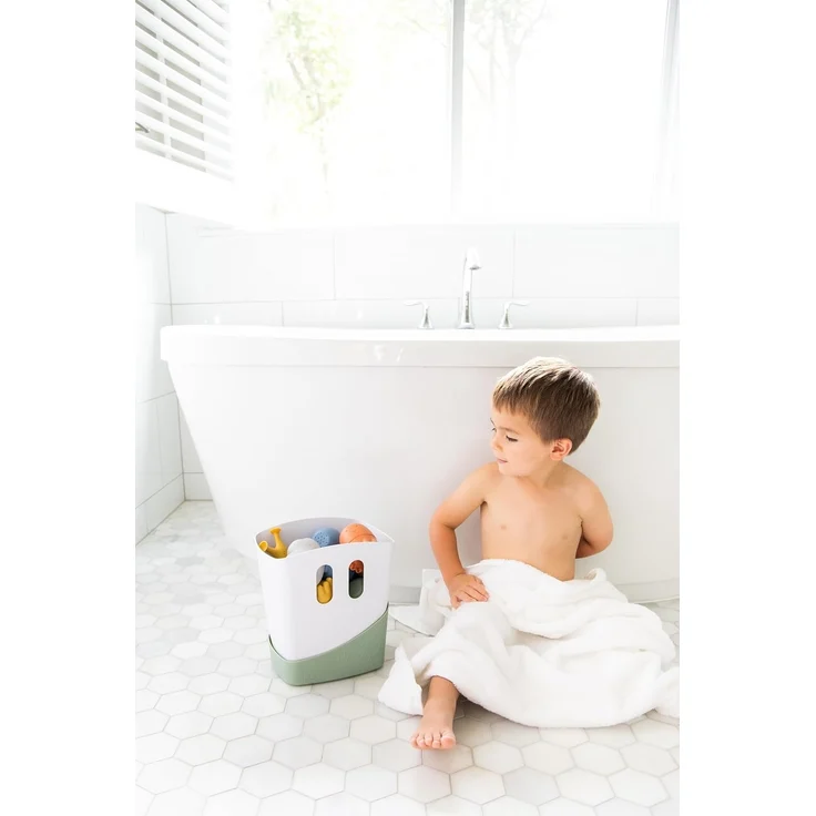 Ubbi Freestanding Bath Toy Organizer Bath Caddy with Removable Drying Rack Bin & Scoop for Toddlers + Baby, Sage – Bild 8