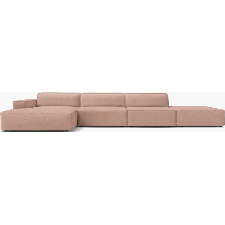 Micadoni Ecksofa Jodie 5-Sitzer Boucle Baloo Puderrosa Links