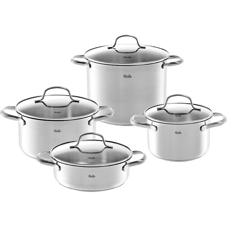 Fissler San Francisco Topf-Set 4-tlg. Induktion mit Glasdeckel Edelstahl