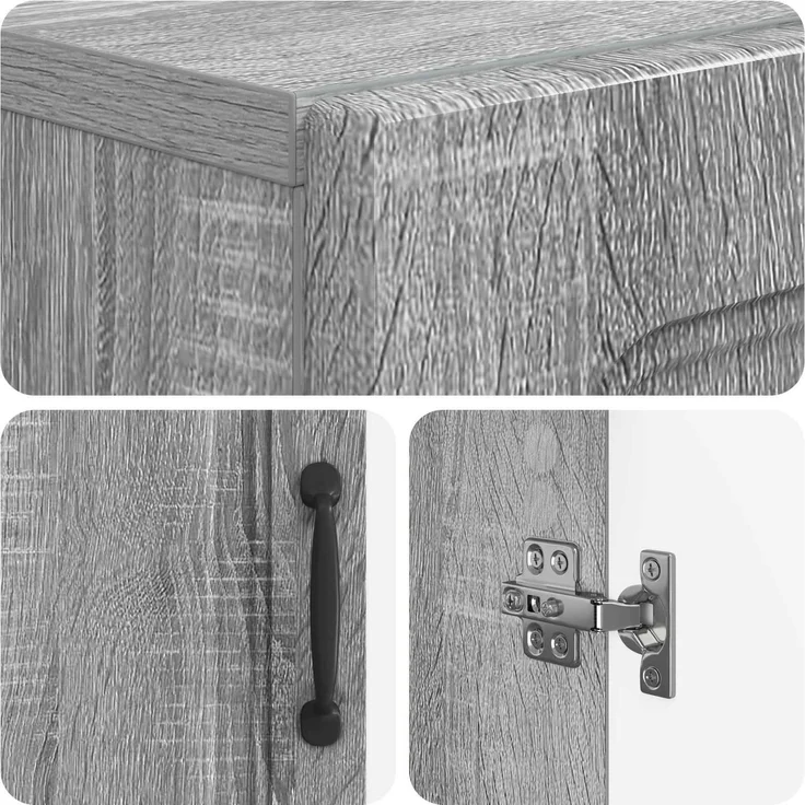 vidaXL Badezimmerschrank mit offenem Regal UTRECHT Sonoma-Grau 897701 – Bild 6