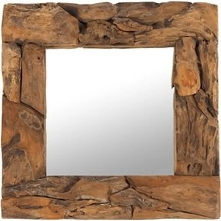 DESIGN DELIGHTS Wandspiegel HOLZSPIEGEL "Holz massiv 50", Holz massivkholz, 50x50 cm, Wandspiege – Bild 6