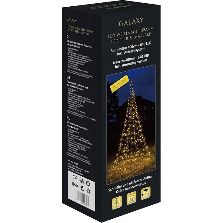 Star-Max Künstlicher Weihnachtsbaum 35240T LED Tannenbaum GALAXY 3x1,7m 480 warmweiße LEDs Timer außen – Bild 2