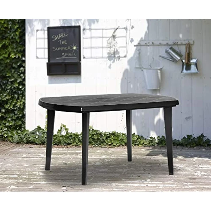 Gartentisch >Elise< in graphit, Kunststoff - 137 x 73 x 90 cm (BxHxT) – Bild 2
