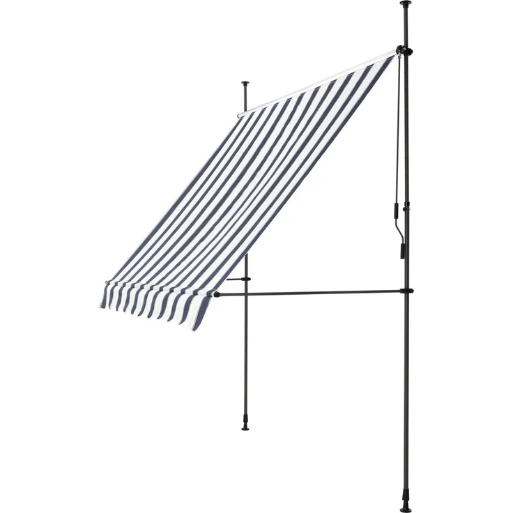 Klemmmarkise Stem 200x120x220-309 cm Dunkelblau / Weiß [pro. tec] – Bild 3