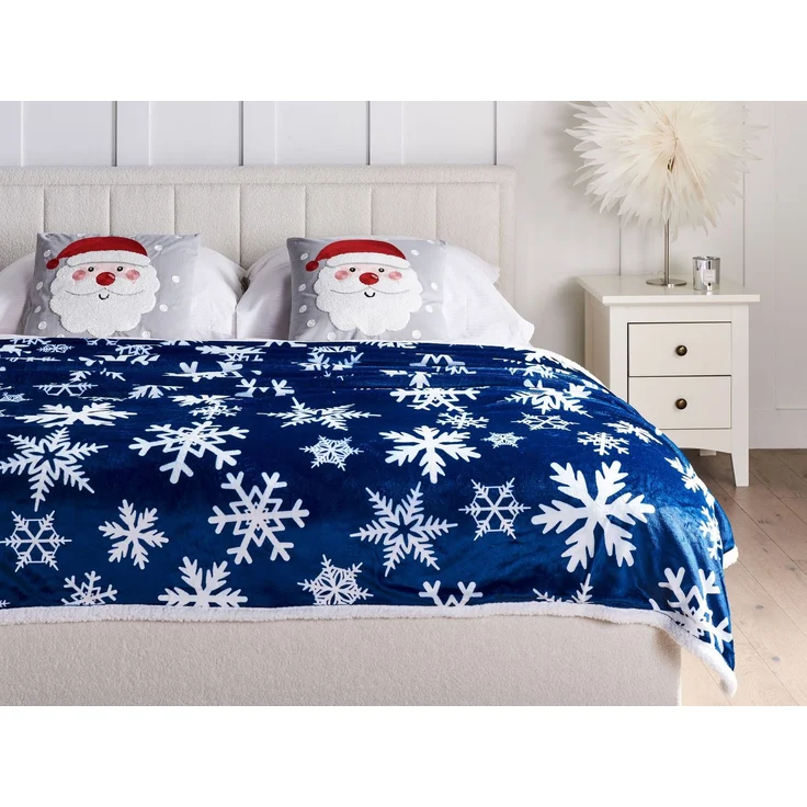 Kuscheldecke ANISE 150 x 200 cm Dunkelblau – Bild 3