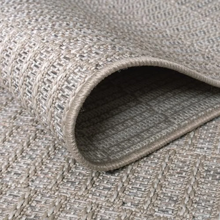 Paco Home In-& Outdoor Teppich Balkon Terrasse Küchenteppich Modernes Boho Ethno Muster, Grösse:133x190 cm, Farbe:Beige 5 – Bild 5