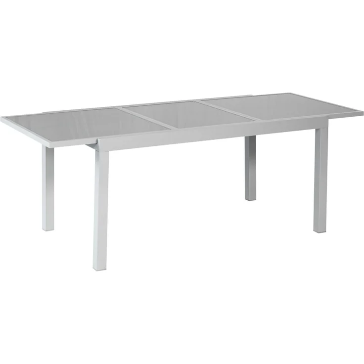 Amalfi Gartenmöbel Set 5tlg, 4 Stapelsessel, Ausziehtisch 160 (220) x 90 cm, Aluminium/Textil – Bild 9