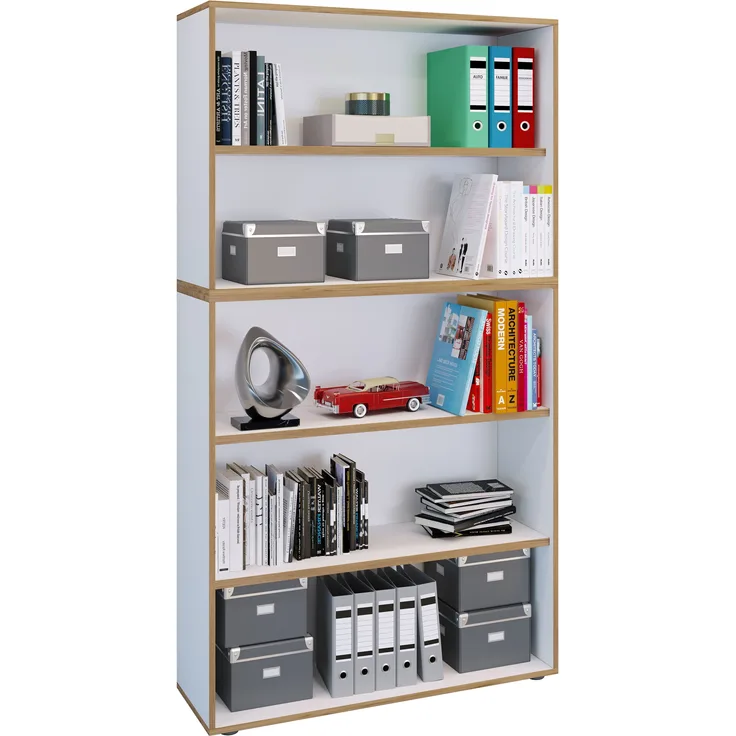 VCM Büroregal & Bücherregal Salia 920797 Weiß B. 100 x H. 183 x T. 33 cm