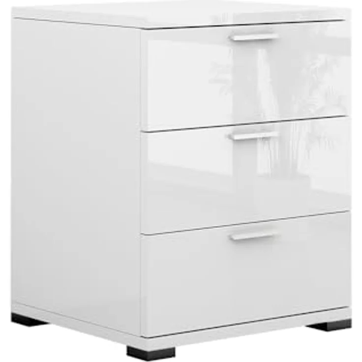 Nachttisch Marseille Weiß Hochglanz 46.2 x 60 cm Vicco – Bild 2