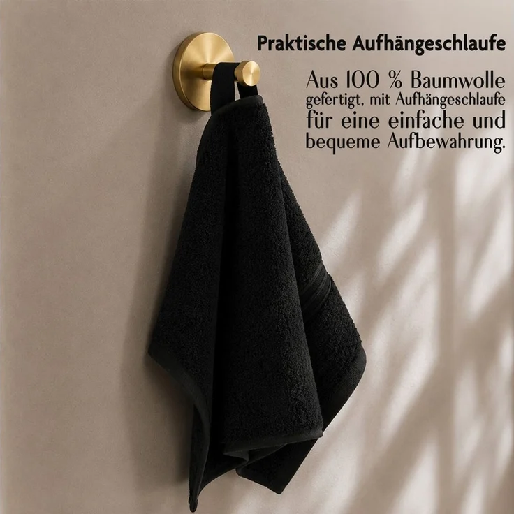 Hammetex Gästehandtücher 5er Set 30x50 cm, 100% Baumwolle Frottee – Bild 3