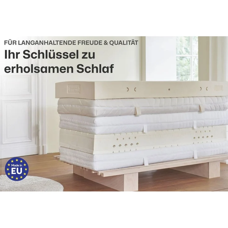 Matratzenauflage Latextopper Natura-LUX H2/3 (RG 75) 120x200. RAVENSBERGER Matratzen, 120x200 cm mit Baumwoll-Doppeltuch-Bezug – Bild 3