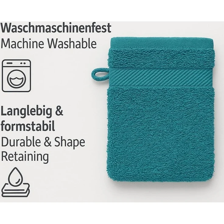 Betz Waschhandschuh 10 Stück Waschhandschuhe Palermo Frottee Größe 16x21 cm – Bild 3