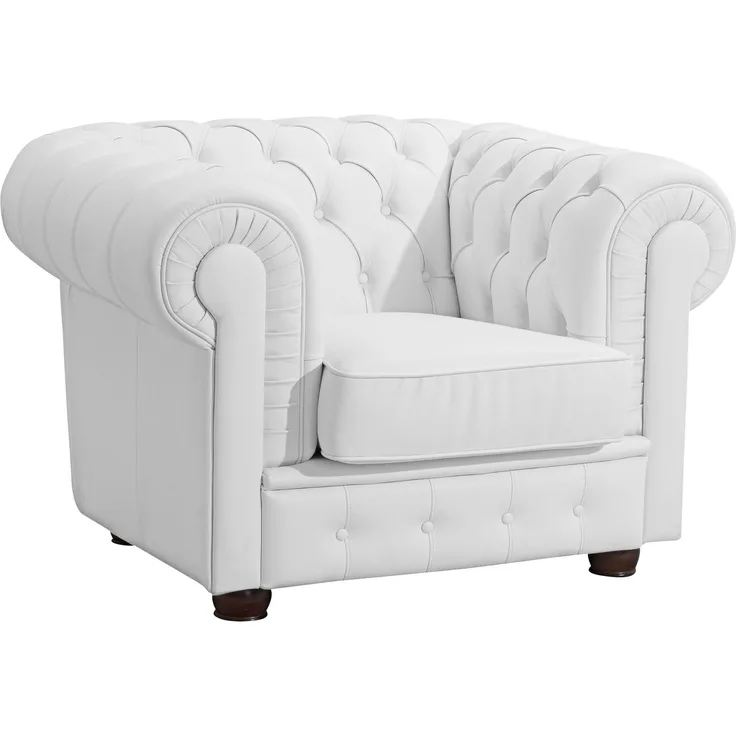 Sessel Kalea Bezug pigmentiertes Nappaleder Buche nussbaum dunkel / weiß 21367