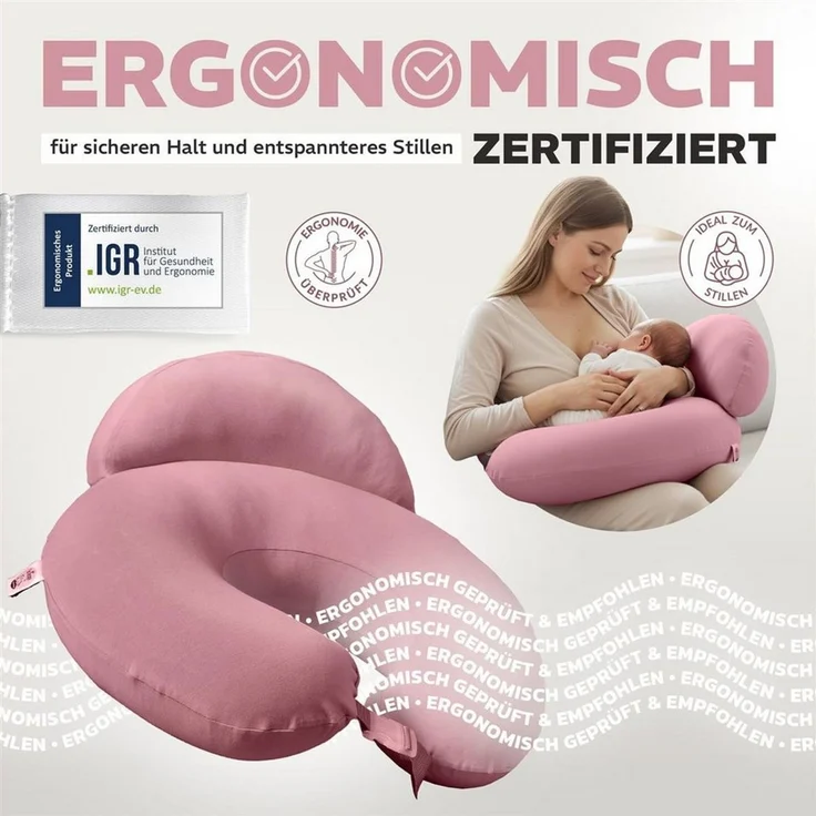 SEI Design Stillkissen Stillkissen mit verstellbarem Hüftgurt, entlastet Schultern und Nacken, mit Sicherheitsgurt, zusätzliches Kissen als Barriere – Bild 4