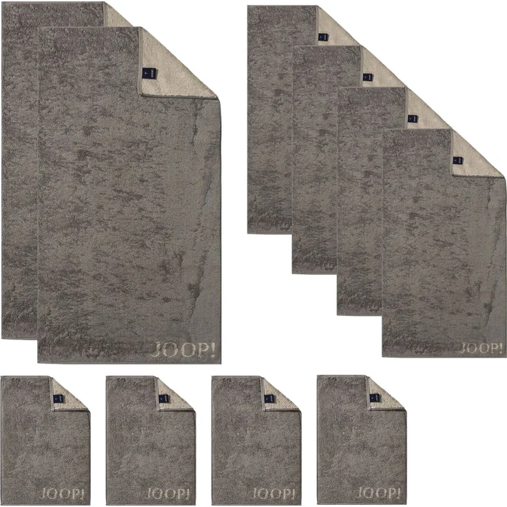 JOOP! 1600-70 Set 10-tlg. grafit 2x Duschtuch 4x Handtuch 4x Gästetuch – Bild 1
