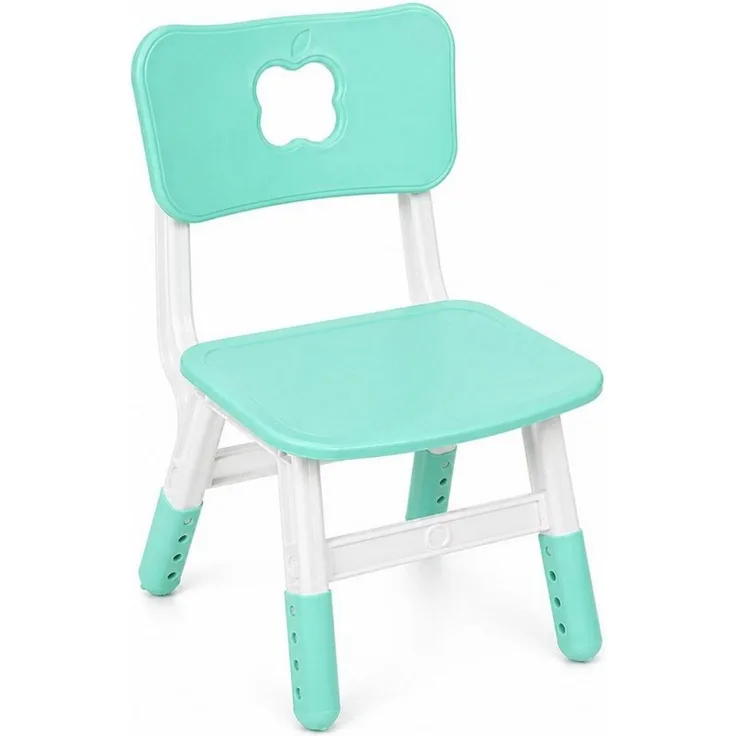 BAYLI Schreibtisch Kinderstuhl Helltürkis höhenverstellbar 27–30 cm – Kunststoff Stuhl
