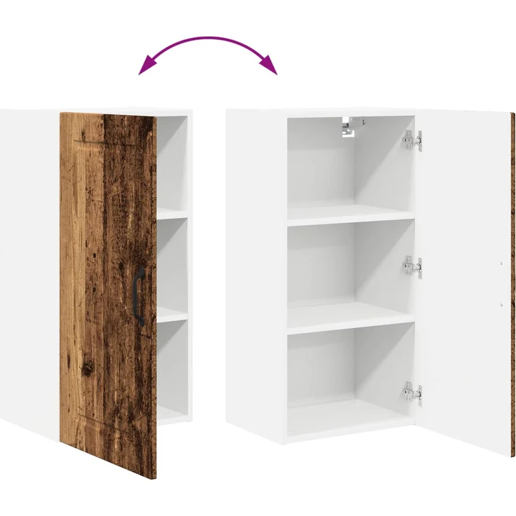 vidaXL Wandschrank PORTO Altholz 40 x 31 x 80 cm Holzwerkstoff 885383 – Bild 11